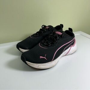Puma Talia Lite Mesh 310680-01 Womens 6 Black Pink Mesh Lifestyle Sneakers Shoes